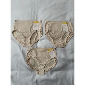 NEW Warners Smooth It Over Soft Pinch-Free Waistband Hi-cut Panty Medium 3 Pair